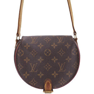 Louis Vuitton Monogram Leather Brown Tan Blanc White Shoulder Bag